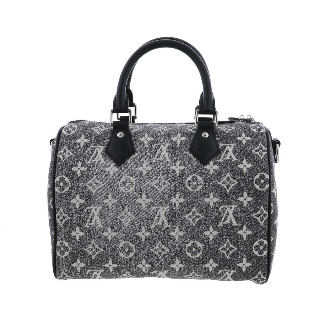 LOUIS VUITTON Speedy Bandolier Bag Handbag Monogram denim Black - Picture 4 of 6